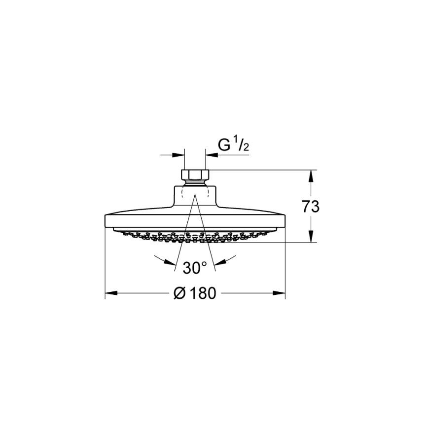 GROHE 27492000 - Hoofddouche EUPHORIA COSMOPOLITAN O 180 mm glanzend chroom