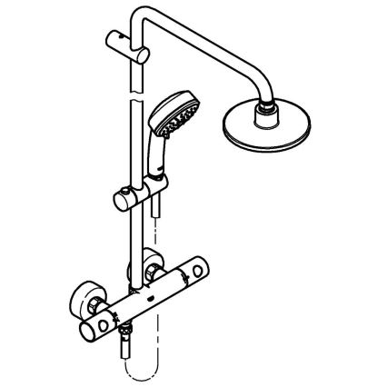 GROHE 27922000 - Douchesysteem TEMPESTA COSMOPOLITAN 160 mm glanzend chroom