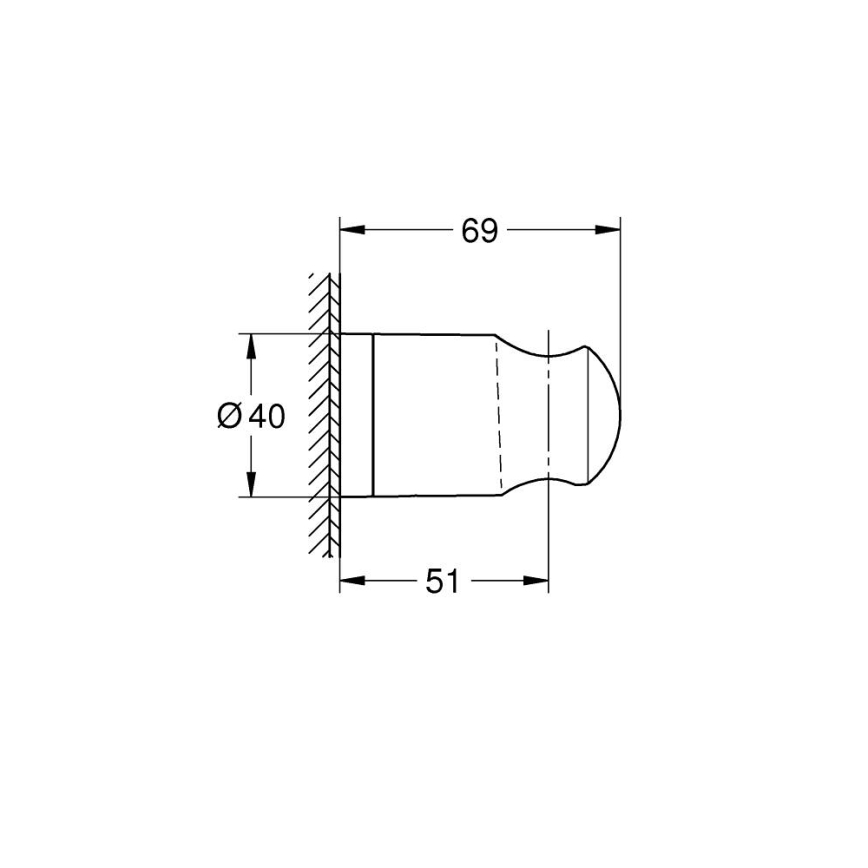GROHE 27958001 - Wandhouder voor handdouche VITALIO UNIVERSAL glanzend chroom