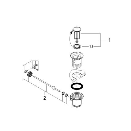 GROHE 28910000 - Afvoergarnituur 1 14” glanzend chroom