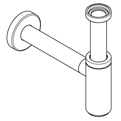 GROHE 28912DC0 - Sifon DN 32, roestvrij staal