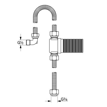 GROHE 28995000 - Aansluitset TALENTOFILL DN 20 glanzend chroom
