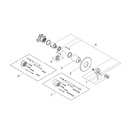 GROHE 29048000 - Inbouwdouchekraan BAUCLASSIC, glanzend chroom