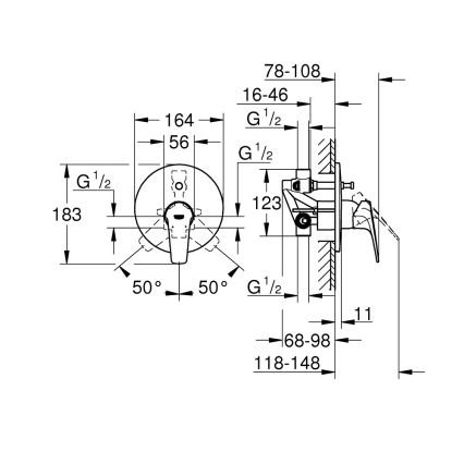 GROHE 29117000 - Badmengkraan LINEARE glanzend chroom