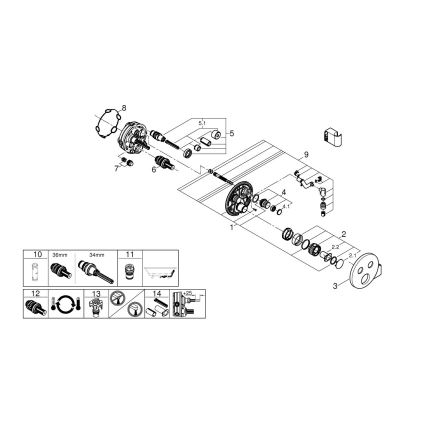 GROHE 29120000 - Thermostatische inbouw douchenkraan GROHTHERM SMARTCONTROL + houder, chroom
