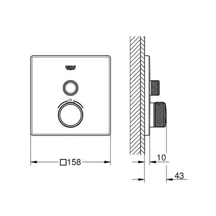 GROHE 29123000 - Thermostatische douchemengkraan GROHTHERM SMARTCONTROL chroom