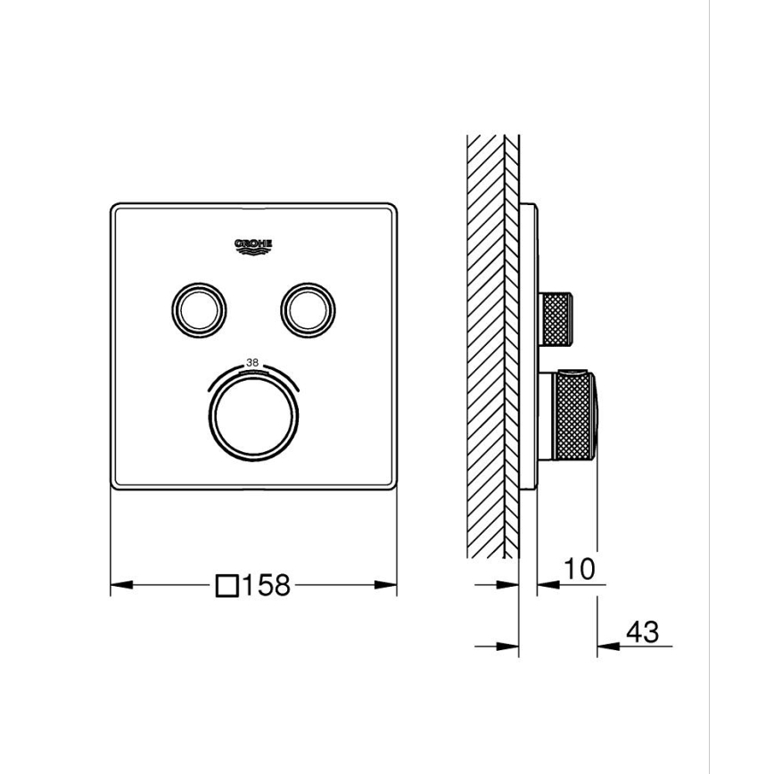 GROHE 29124000 - GROHTHERM SMARTCONTROL thermostaat, glanzend chroom