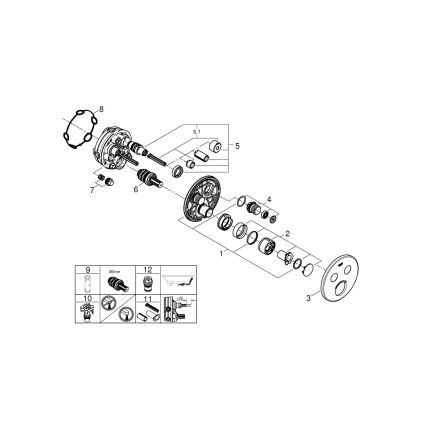 GROHE 29145000 - Afdekset voor inbouwmengkraan SMARTCONTROL, glanzend chroom