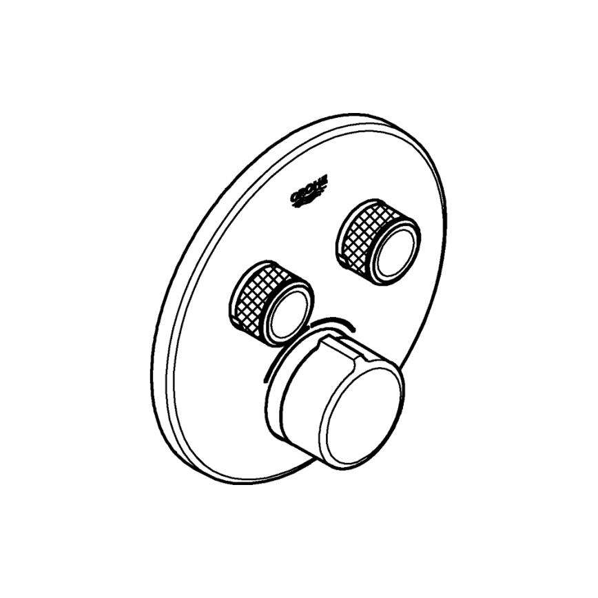 GROHE 29145000 - Afdekset voor inbouwmengkraan SMARTCONTROL, glanzend chroom