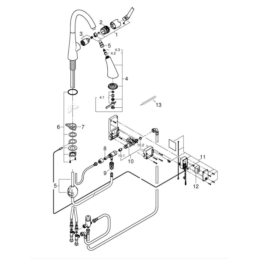 GROHE 30219002 - Elektronische keukenkraan ZEDRA TOUCH glanzend chroom