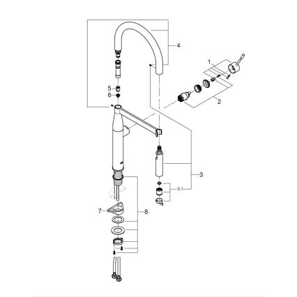 GROHE 30294A00 - ESSENCE keukenkraan in grafiet