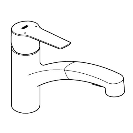 GROHE 303072431 - Keukenkraan START 185 × 227 mm zwart