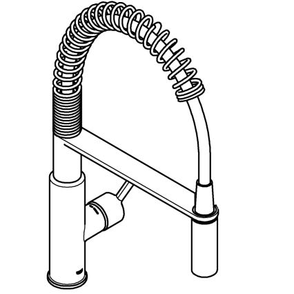 GROHE 30361000 - Keukenkraan GET 455 mm hoogglans chroom