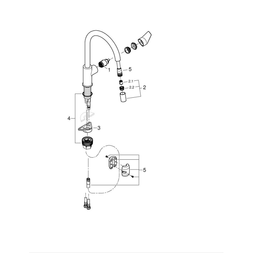 GROHE 30551000 - Keukenkraan START EDGE 357 mm glanzend chroom
