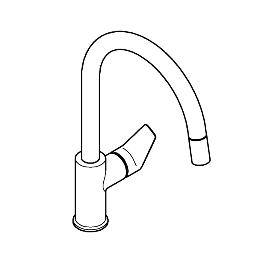 GROHE 30551000 - Keukenkraan START EDGE 357 mm glanzend chroom