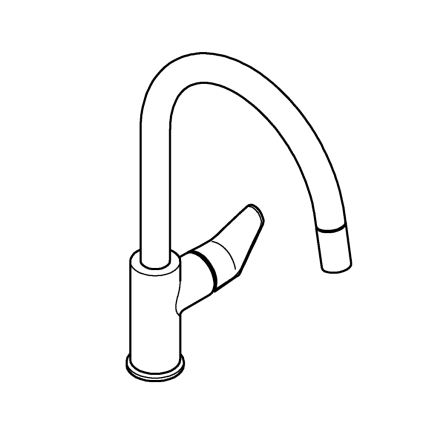 GROHE 30562000 - Keukenkraan START CURVE 357 mm glanzend chroom