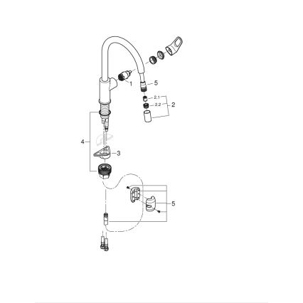 GROHE 30569000 - Keukenkraan START FLOW 357 mm glanzend chroom