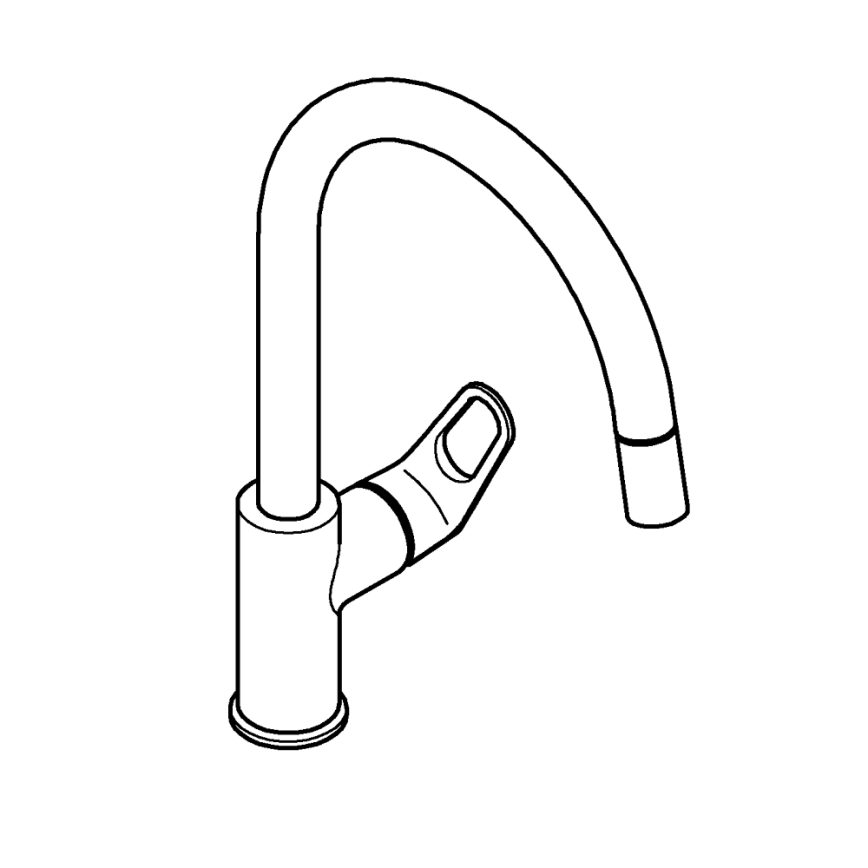 GROHE 30569000 - Keukenkraan START FLOW 357 mm glanzend chroom