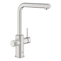 GROHE 30590DC0 - Keukenkraan met uittrekbare uitloop BLUE PURE, RVS