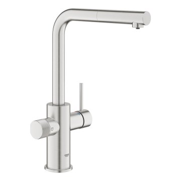 GROHE 30590DC0 - Keukenkraan met uittrekbare uitloop BLUE PURE, RVS
