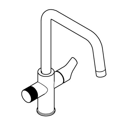 GROHE 30595DC0 - Keukenkraan BLUE PURE, roestvrij staal