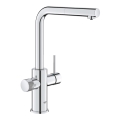 GROHE 30601000 - Keukenmengkraan BLUE PURE A met uittrekbare uitloop, glanzend chroom