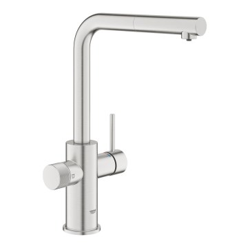 GROHE 30601DC0 - Keukenkraan BLUE PURE met uittrekbare uitloop, RVS