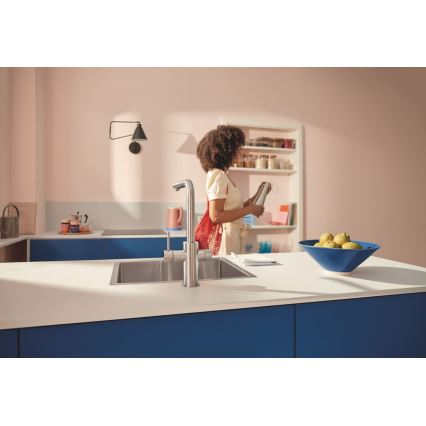 GROHE 30601DC0 - Keukenkraan BLUE PURE met uittrekbare uitloop van roestvrij staal
