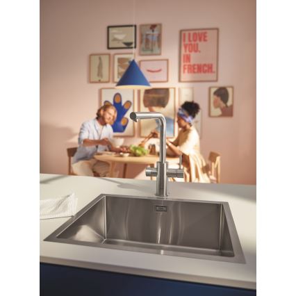 GROHE 30601DC0 - Keukenkraan BLUE PURE met uittrekbare uitloop van roestvrij staal