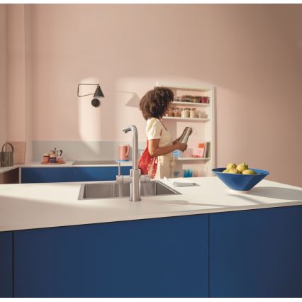 GROHE 30601DC0 - Keukenkraan BLUE PURE met uittrekbare uitloop van roestvrij staal