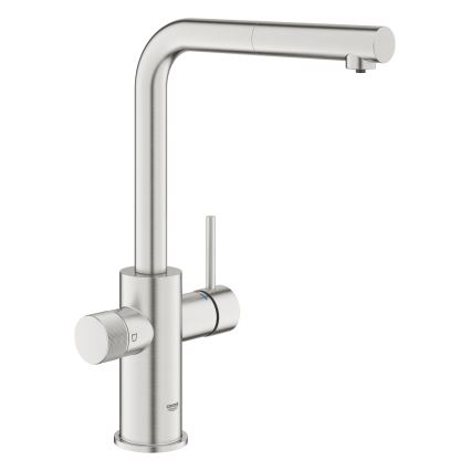 GROHE 30601DC0 - Keukenkraan BLUE PURE met uittrekbare uitloop van roestvrij staal