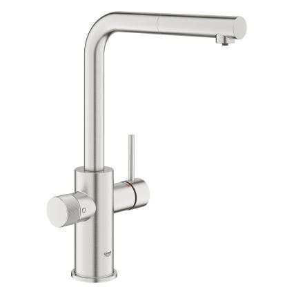 GROHE 30601DC0 - Keukenkraan BLUE PURE met uittrekbare uitloop van roestvrij staal