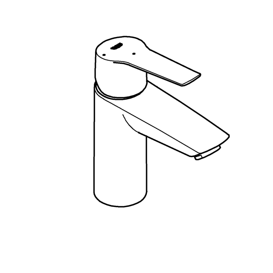 GROHE 311372432 - Wastafelkraan QUICKFIX START 165 mm zwart