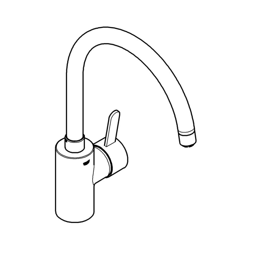 GROHE 31180000 - Keukenkraan EUROSMART COSMOPOLITAN, glanzend chroom