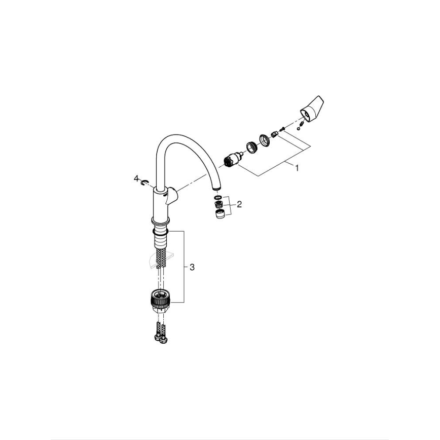 GROHE 31233001 - Keukenkraan START, glanzend chroom