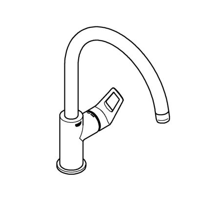 GROHE 31368001 - Keukenkraan BAULOOP glanzend chroom