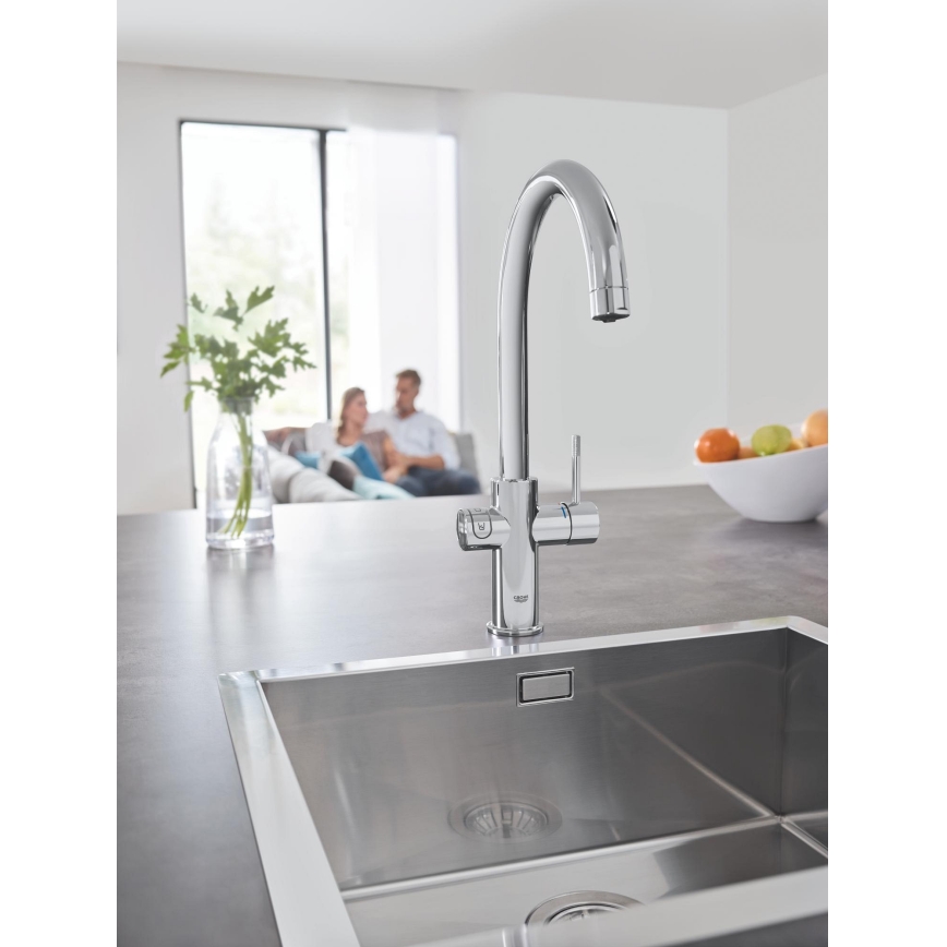 GROHE 31455001 - Keukenkraan BLUE HOME glanzend chroom