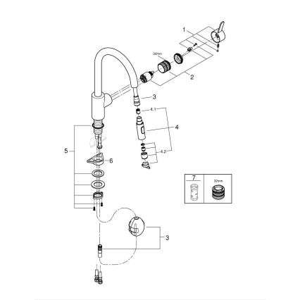 GROHE 31481001 - Keukenkraan EUROSMART COSMOPOLITAN glanzend chroom