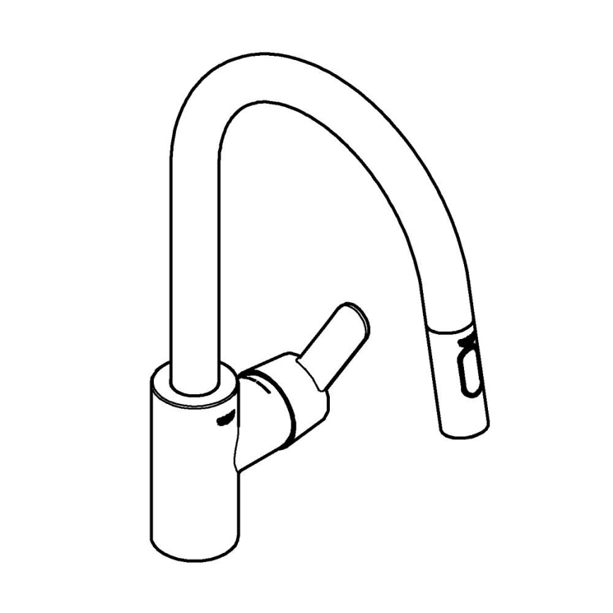 GROHE 31484001 - Keukenkraan GET glanzend chroom