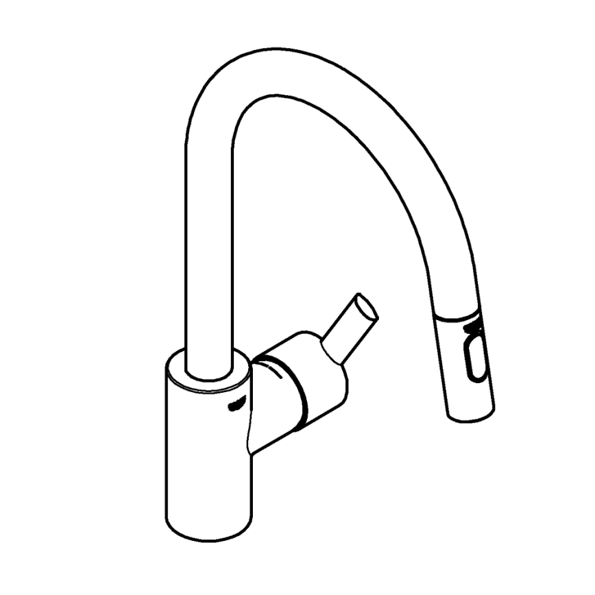 GROHE 31486DC1 - Keukenkraan FEEL RVS
