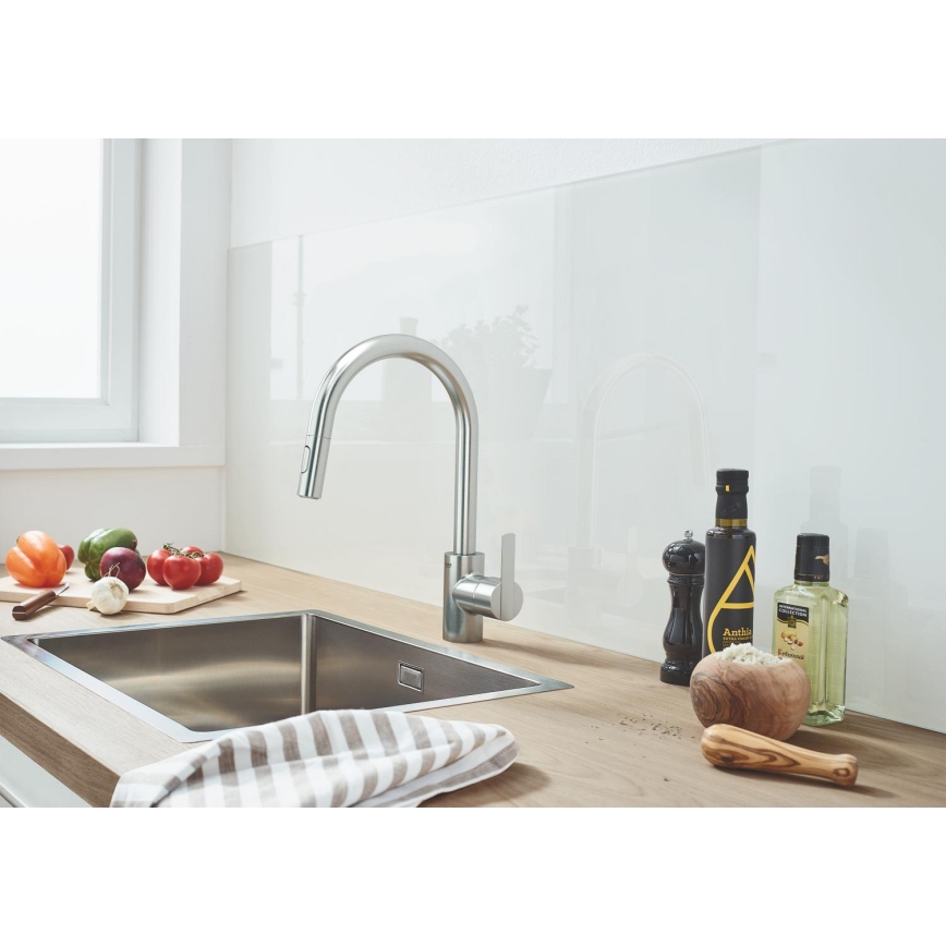 GROHE 31486DC1 - Keukenkraan FEEL RVS