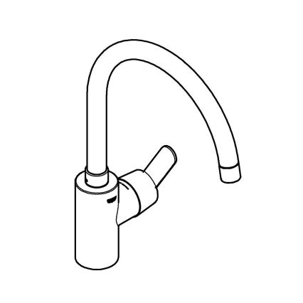 GROHE 31494001 - Keukenkraan GET glanzend chroom