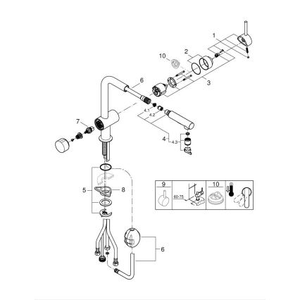GROHE 31558GN0 - Keukenkraan A, goudkleurig