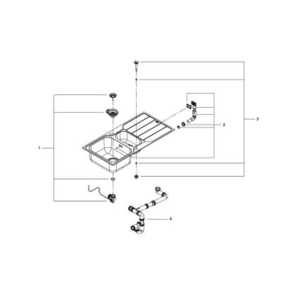 GROHE 31572SD1 - Keukenspoelbak K500 1000 × 500 mm roestvrij staal