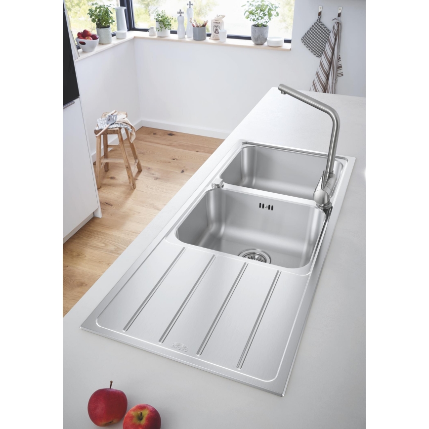 GROHE 31588SD1 - Roestvrijstalen spoelbak K500 1160 × 500 mm