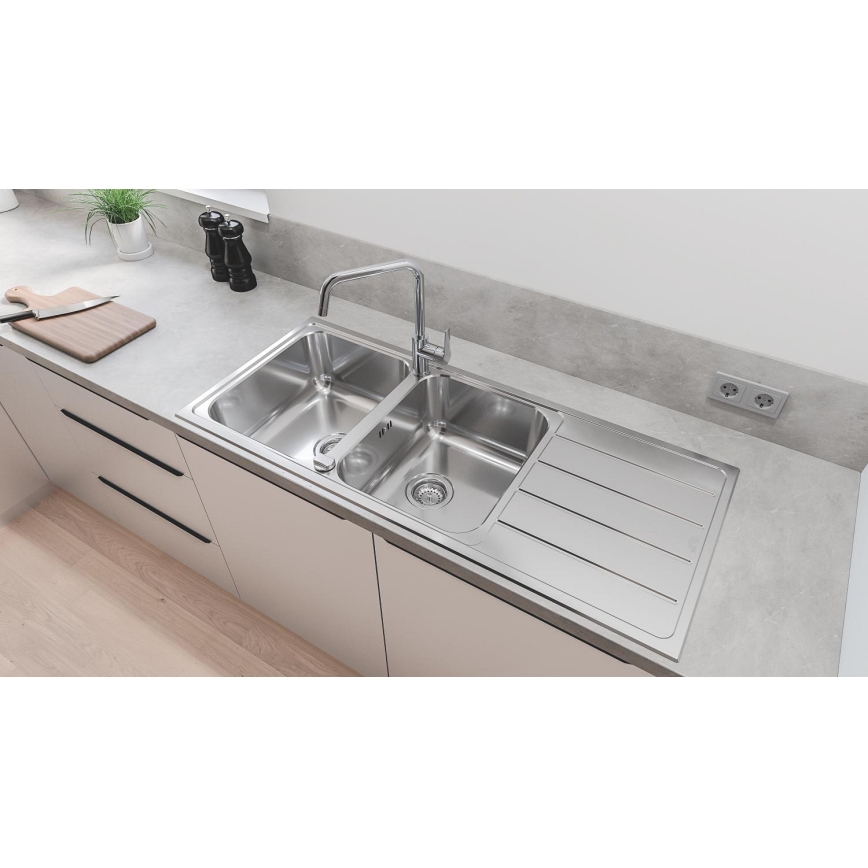 GROHE 31588SD1 - Roestvrijstalen spoelbak K500 1160 × 500 mm