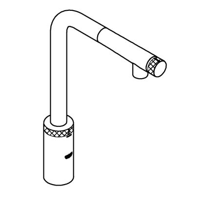 GROHE 31613000 - Keukenkraan A SmartControl 314 mm, glanzend chroom