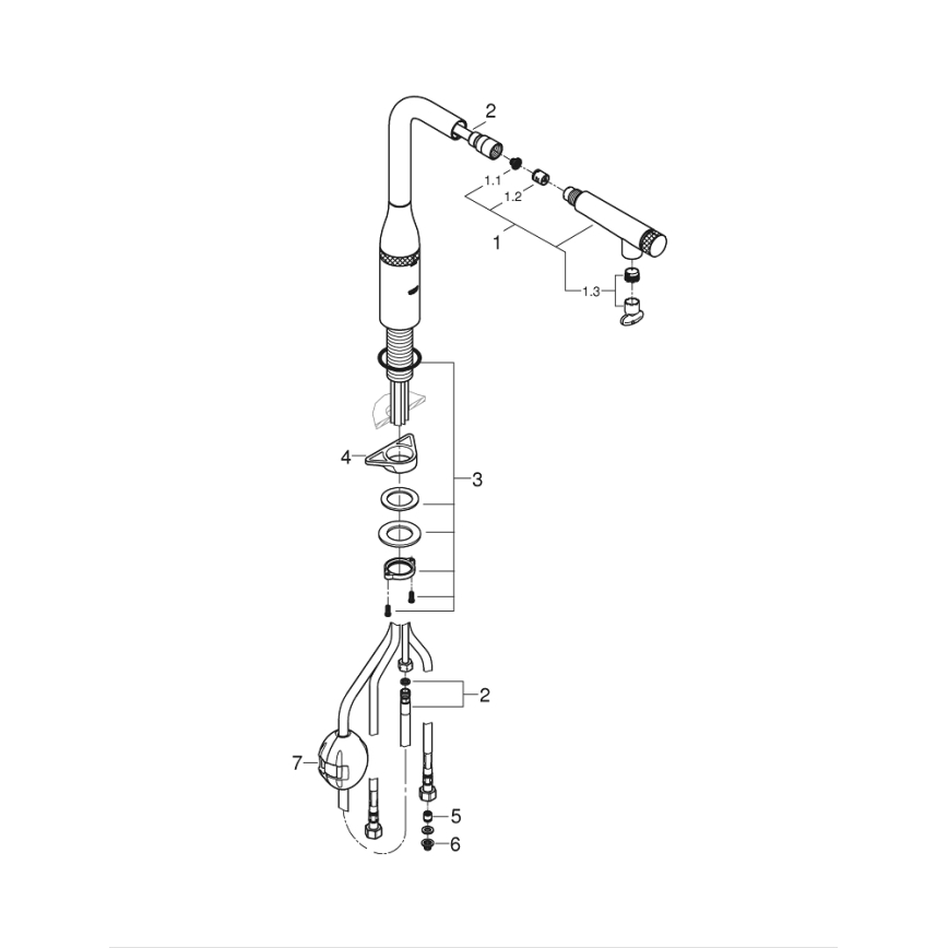 GROHE 31615000 - Keukenmengkraan ESSENCE SMARTCONTROL 366 mm glanzend chroom