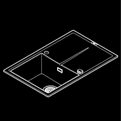 GROHE 31639AP0 - Composietspoelbak K400 780 × 500 mm zwart