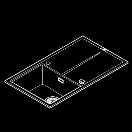 GROHE 31640AP0 - Composiet spoelbak K400 860 × 500 mm zwart